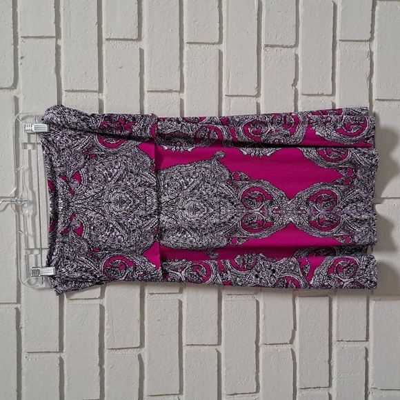 International Concepts Purple/Black Paisley Fold Down Skirt. Size Large. NWOT - Picture 4 of 7